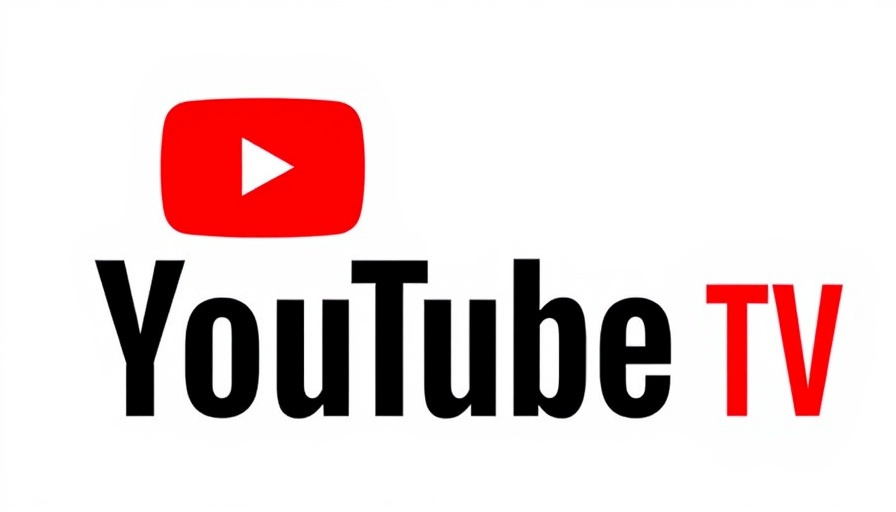 YouTube TV logo with red play button.