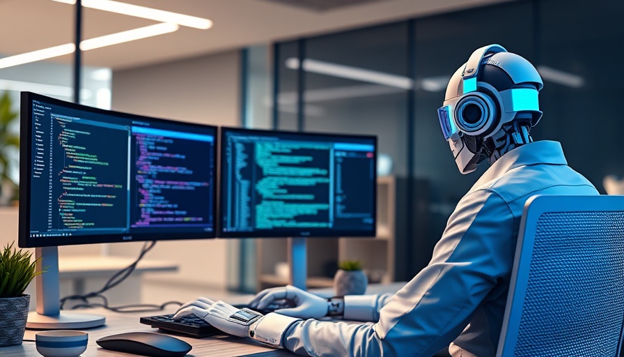 Modern workspace concept for building a chatbot for business.