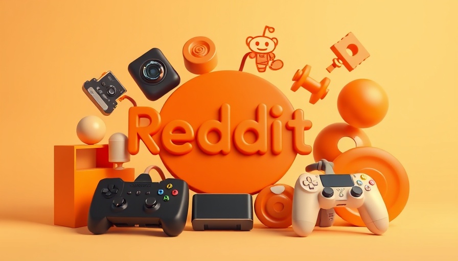 Orange Reddit logo with 3D objects illustrating SEO updates and digital marketing trends.