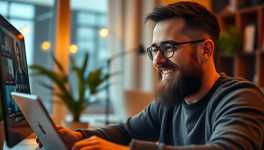 Smiling man discussing 'What is an RSS feed?' in a digital chat interface