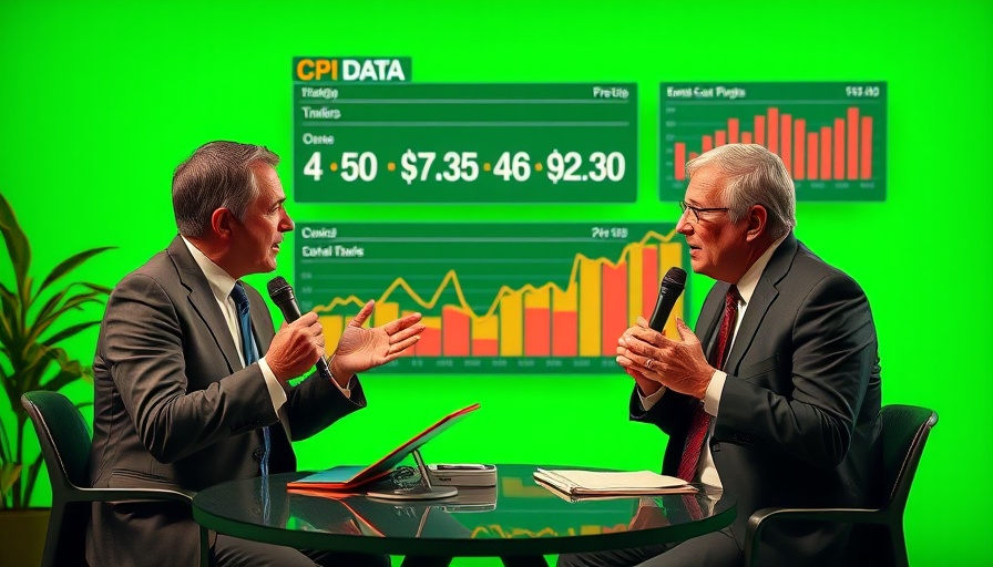Financial experts discussing CPI Data Insights for Investors on vibrant backdrop.