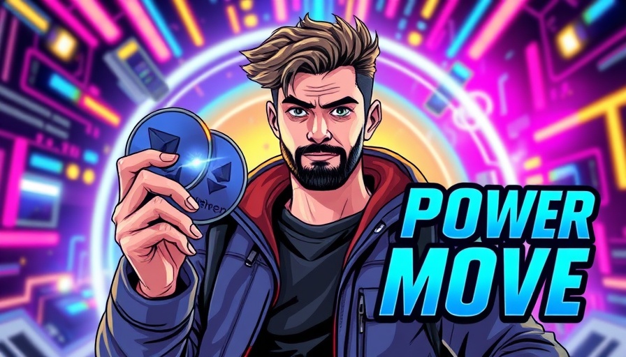 Vibrant illustration of Ethereum coins with 'Power Move' text.