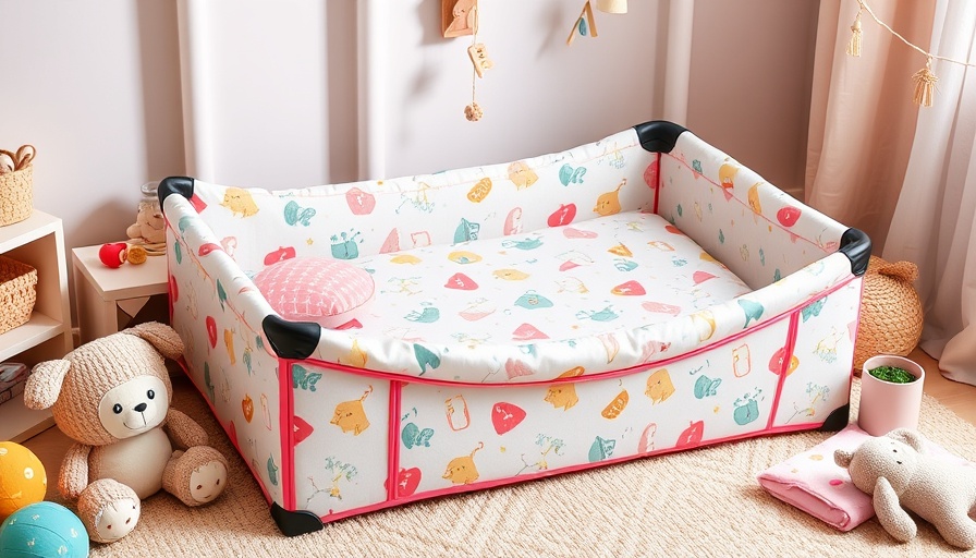 Colorful portable toddler bed in a cozy, playful setup.