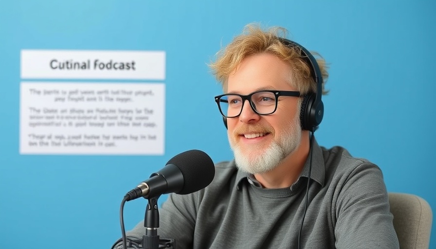 Kris Sweeting podcast guest on background with logo and text.