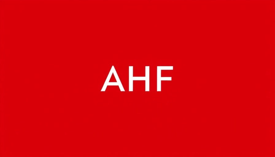 AHF text logo on red background, representing public healthcare in Africa