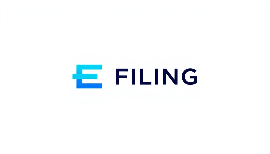 Minimalistic e-filing logo for 2025 Trust Filing Season Updates.