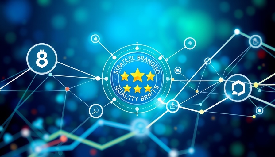 Illustration of strategic branding concept with 5-star quality emblem.