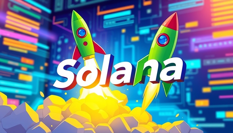 Why Is Solana PUMPING? Solana logo with rocket illustration.