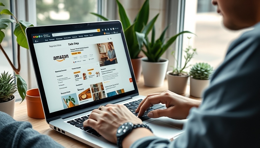 Person researching how to find profitable products to sell on Amazon on laptop.