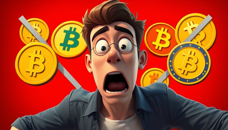 Bitcoin market analysis cartoon showing shocked animated reaction.