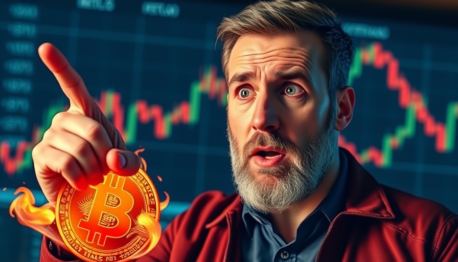Warning about Bitcoin with concerned speaker and fiery symbol.