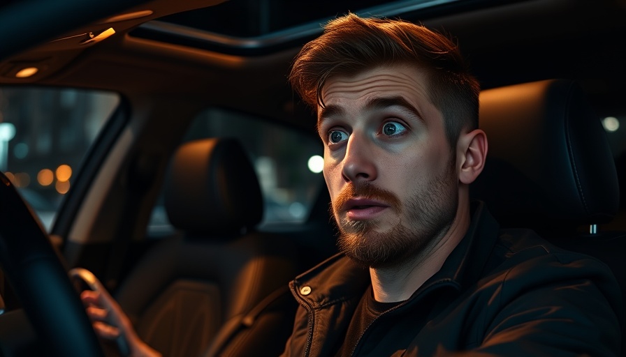 Young man discussing Daily Crypto Live trends in a luxury vehicle.