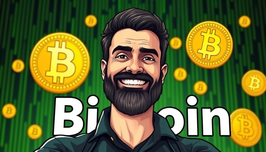 Bitcoin parabolic move incoming with confident man smiling.