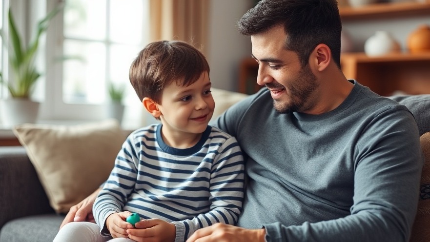 A parent connects with their autistic child through nonverbal communication in a sensory-friendly space.