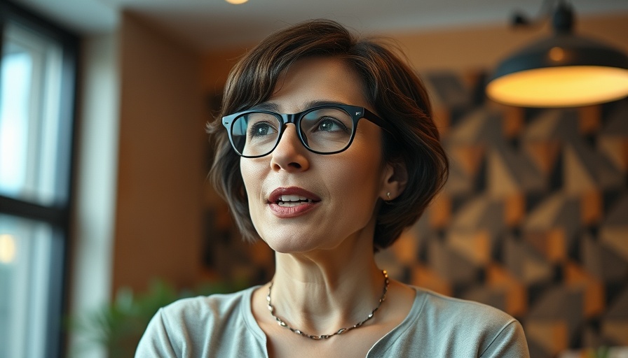 Woman discussing ideas related to supporting autistic child choices.