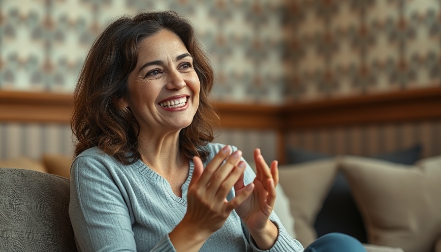 Engaging woman in cozy setting supporting autism parents.