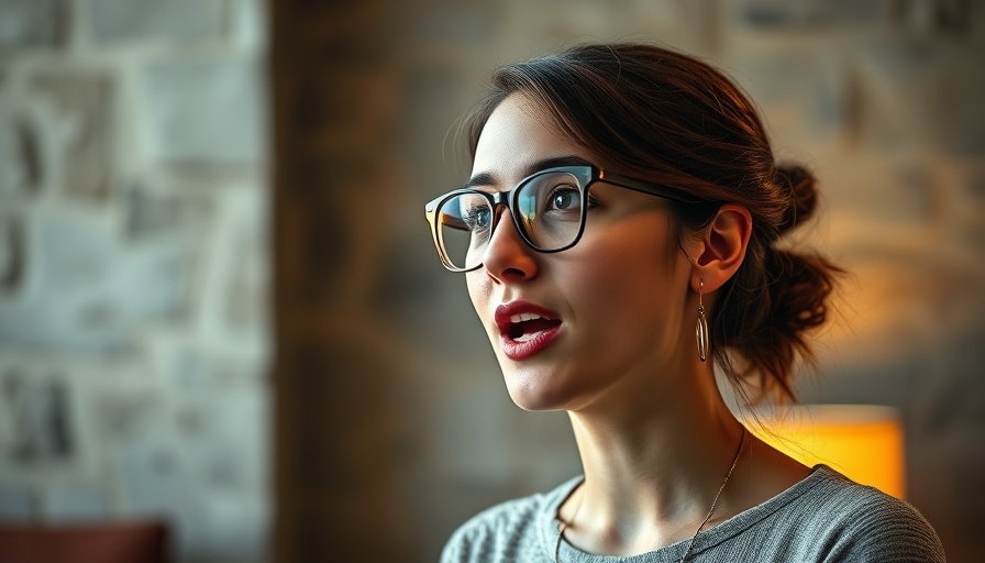 Understanding Autism: Woman speaking with passion indoors.