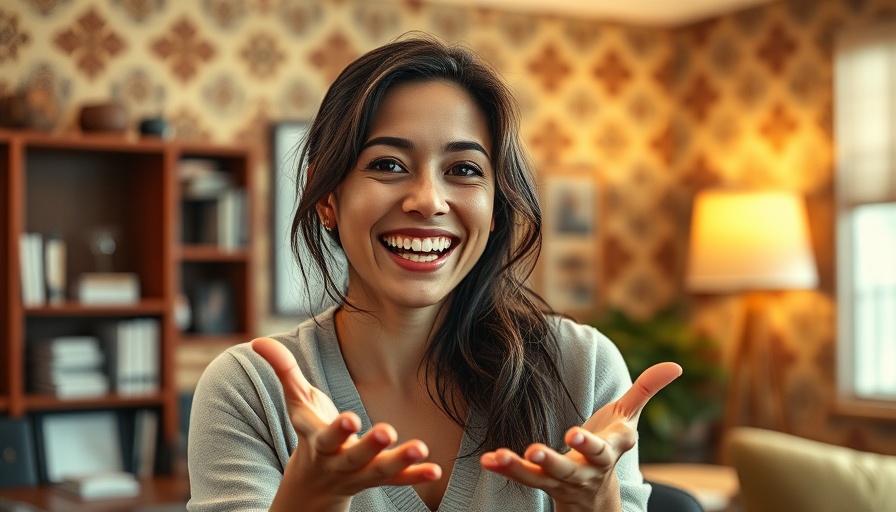 Smiling woman in a cozy office, suggesting a welcoming atmosphere in the autism therapy market.