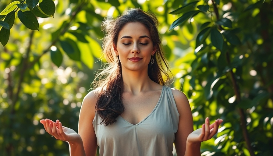 Woman practicing manifestation techniques in a serene garden