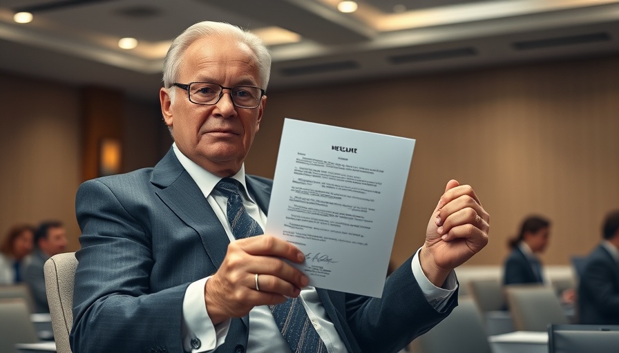 Man in suit holding document, signed at conference, teen pregnancy prevention.