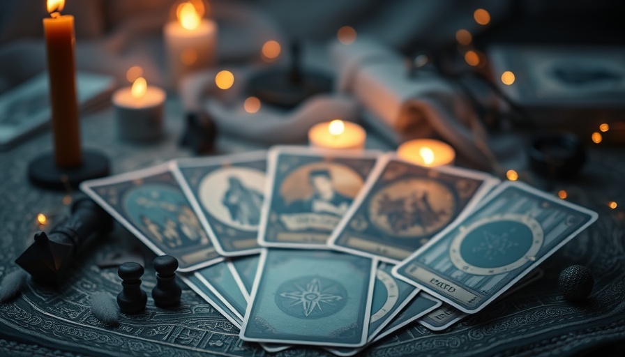 Mystical tarot card reading predicting life five years from now.