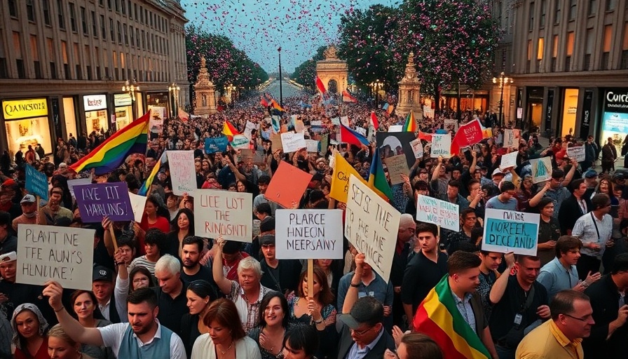 Crowds thank Trump in Hostages Square, large gathering with signs.