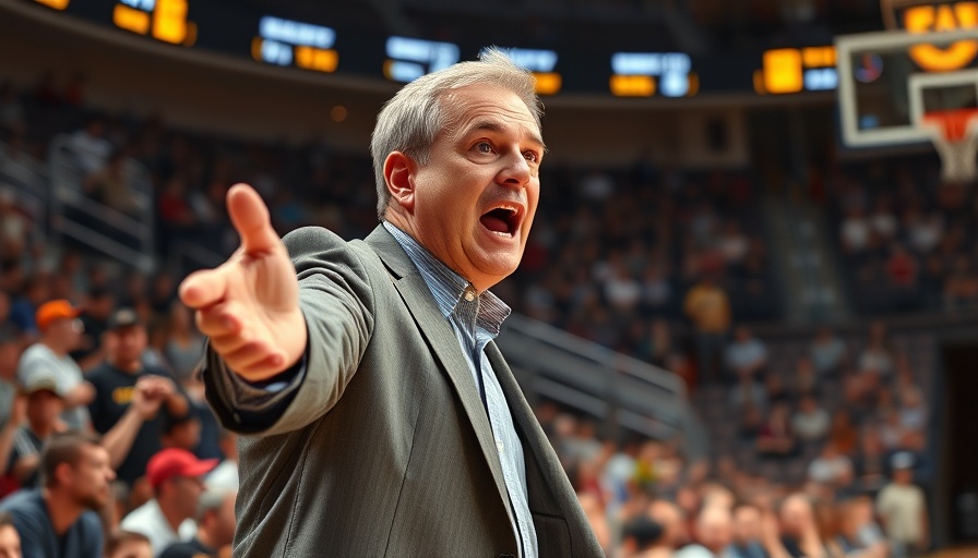 Florida Gators coach animated during game, discussing strategy.