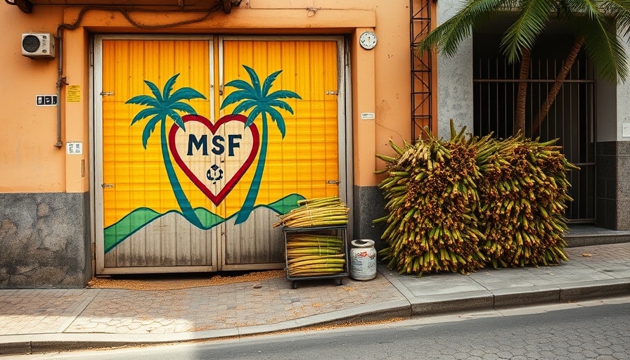 Doctors Without Borders facility closure in Haiti, street vendor in front of closed gate.