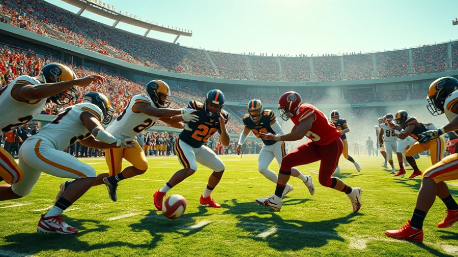 UCF vs West Virginia intense football matchup in bright daylight.