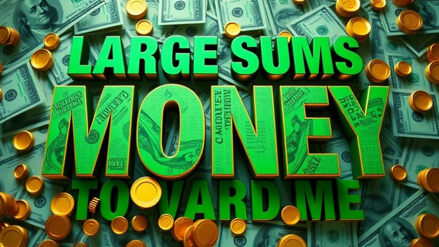 Bold typography and money-themed illustration to manifest money.