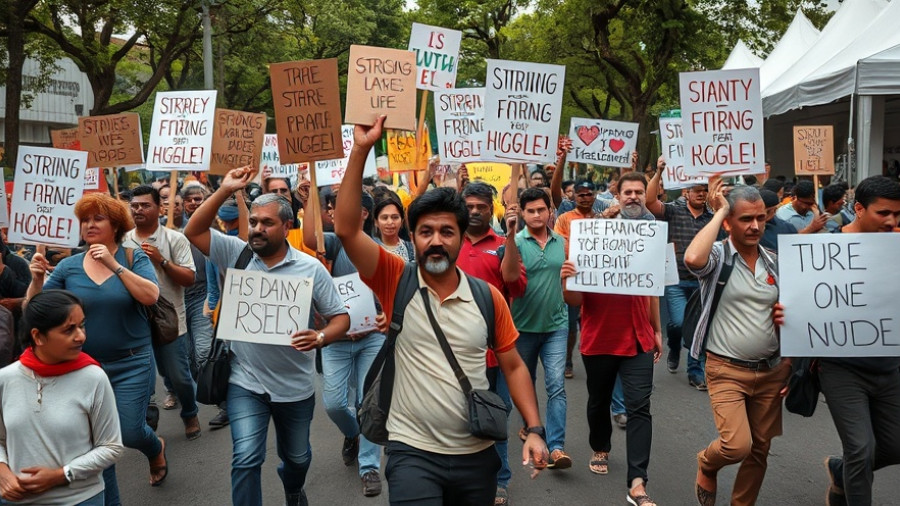 Kaiser Permanente Strike protesters march energetically holding signs.
