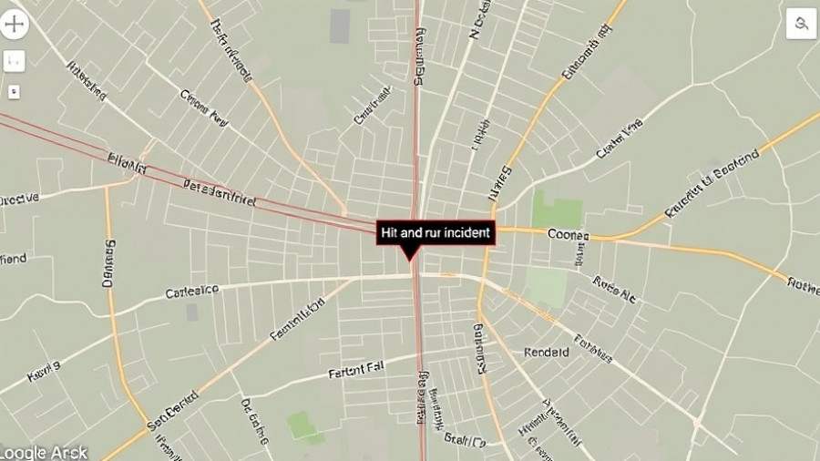 Map showing Volusia County hit-and-run location with labels.