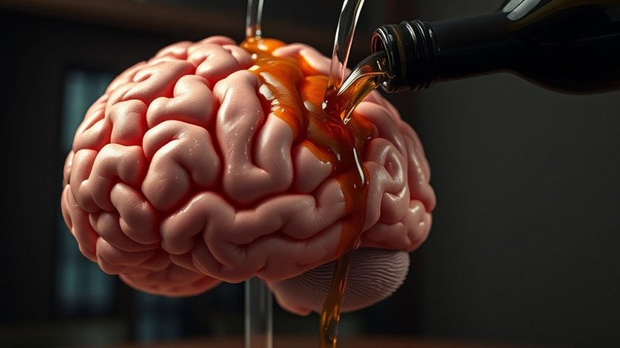 Conceptual brain with wine for memory improvement awareness.