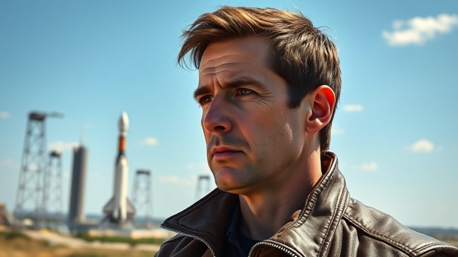 Benson Boone at Kennedy Space Center with rockets.