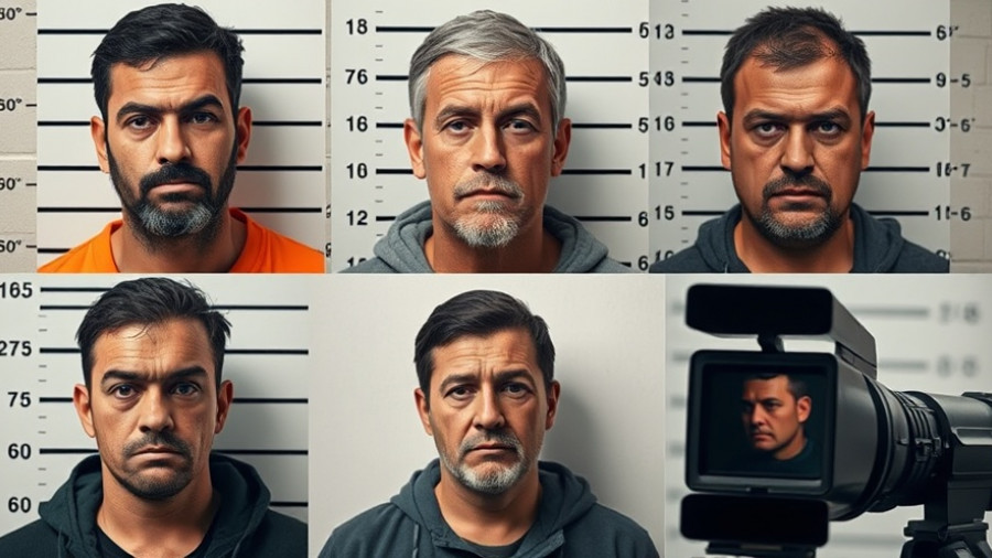 Mugshots and surveillance photo related to Colombian theft group arrested