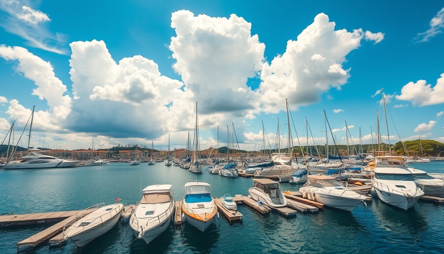 Florida Travel: Boats at a picturesque marina on a sunny day.