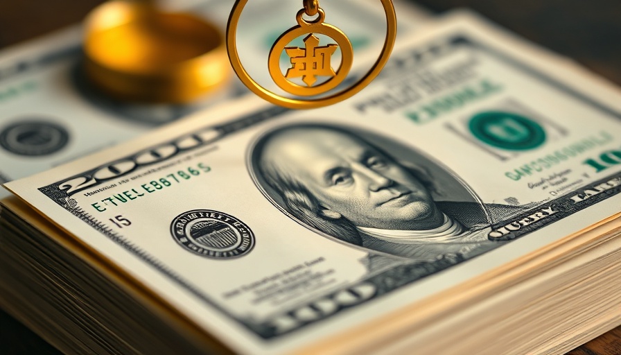 Manifest money meditation theme with dollar bills and ornament.