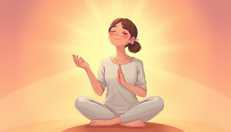 Serene woman in meditation radiating peace, guided meditation.
