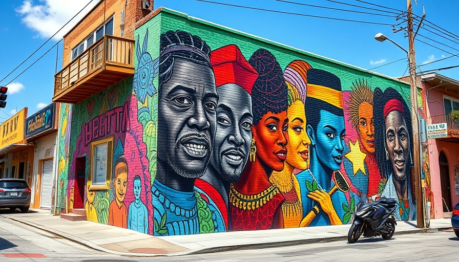Vibrant art mural in Little Haiti showcasing cultural expression.