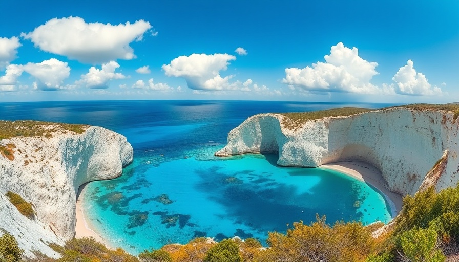 Stunning view of Navagio Shipwreck Beach with turquoise waters and cliffs.