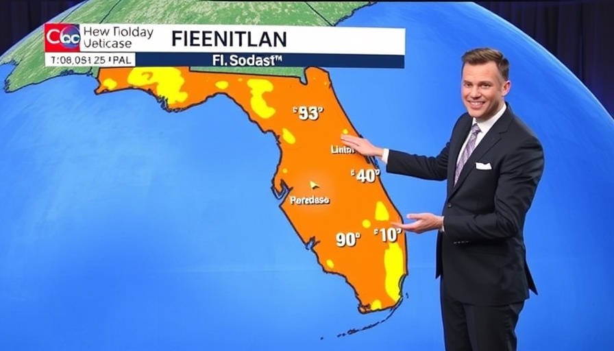 Weather reporter showing futurecast temperatures for Orlando weather updates.