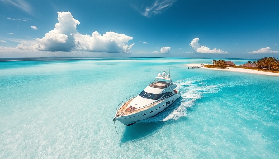 4K aerial footage of Corsica showcasing a yacht and tropical island.