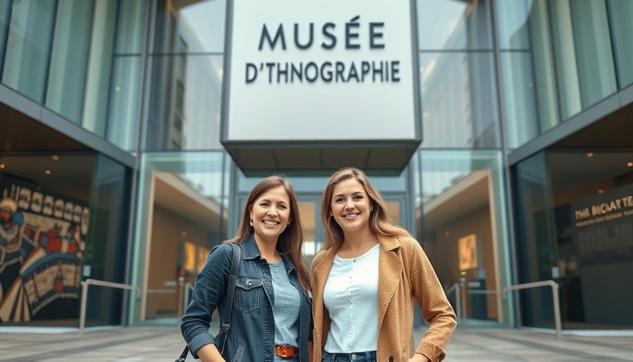 Two women at museum promoting mental health benefits.