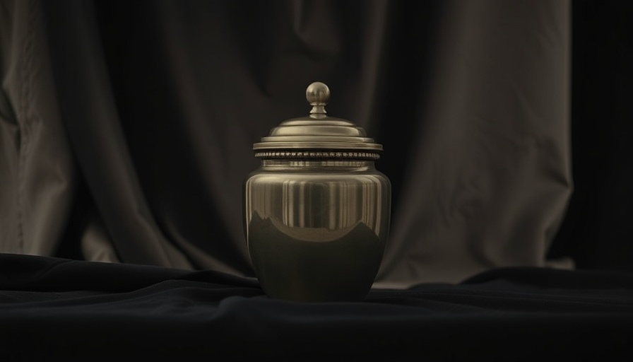 Solemn metallic urn symbolizing pet euthanasia decision.