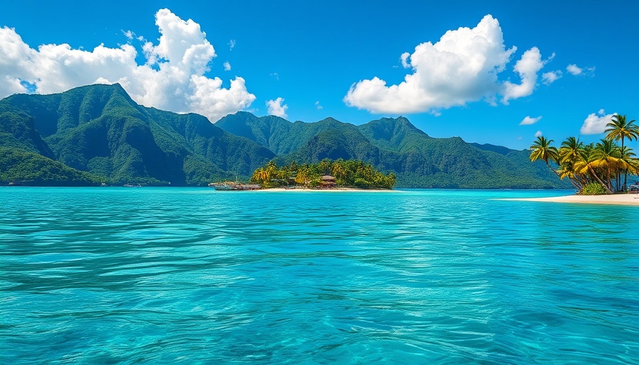 Khao Sok Scenic Views: Tropical island with turquoise waters and lush greenery.