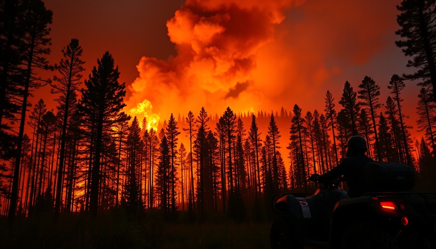 40-acre wildfire in Flagler County with ATV and burning forest