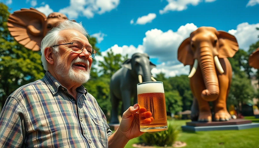 Weekend Road Trip New England adventure with beer, statue, and elephant.