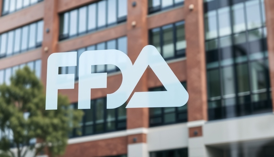 FDA Telework Policy Changes glass logo in urban setting