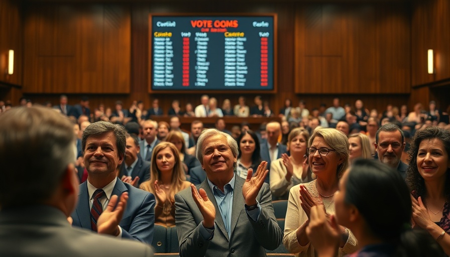 Legislative chamber applause for Tristan Murphy Act passage.