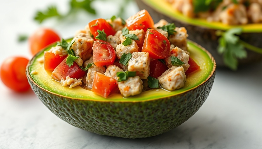 Sicilian Tuna Avocado Boats Recipe close-up with vibrant ingredients.